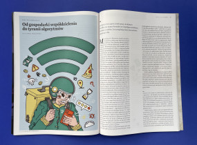 PISMO nr 6 (66) projekty ilustracji do eseju Karola Muszyńskiego, pt. OD GOSPODARKI WSPÓŁDZIELENIA DO TYRANII ALGORYTMÓW 