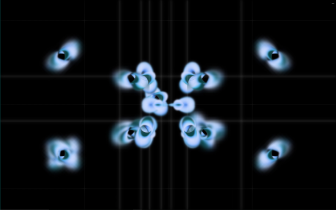 Particles of Sound II - klatka z video-hologramu zaprojektowanego dla Filharmonii Krakowskiej