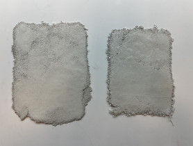 Pr&oacute;bki materiału po sprasowaniu - Joanna Kiełbasa II rok