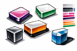 Prosta forma rysunek flamastrami