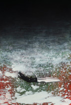 Nóż, olej na płótnie, 130 x 90, 2021