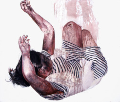 Upadek, olej na płótnie, 200 x 230 cm, 2008