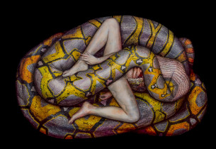 Ludojad, olej na płótnie, 150 x 210 cm, 2014