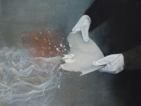 Dym, olej na płótnie. 100 x120 cm. 2015