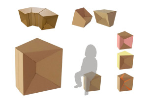 Projekt siedziska kartonowego dla dzieci / Katarzyna Mętelska