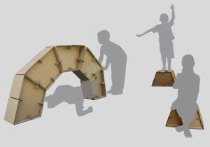 Projekt kartonowego obiektu do zabawy dla dzieci / Magdalena Szumigaj