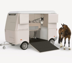 Maja Słowikowska. Przyczepa do przewożenia koni